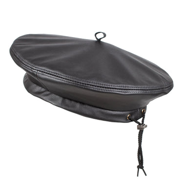 Capas Monte in Black Leather Beret