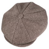 Capas Mink in Brown Wool Newsboy Cap
