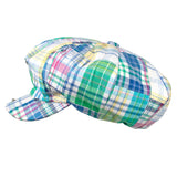 Capas 8 4 Madras in Multi Cotton Newsboy Cap