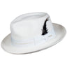 Capas Voyager Straw Teardrop Fedora in White