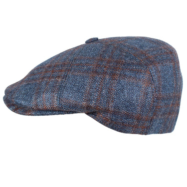 Capas Oxford Calabria in Brown Plaid Italian Wool Newsboy Cap