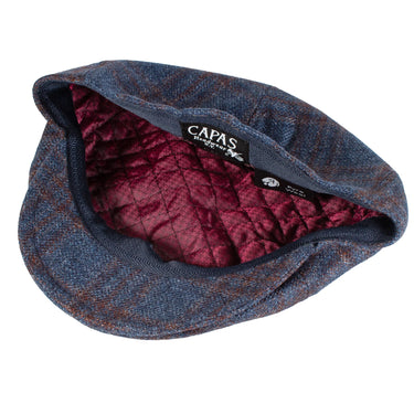 Capas Oxford Calabria in Brown Plaid Italian Wool Newsboy Cap