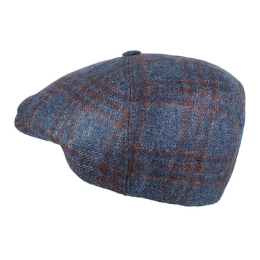 Capas Oxford Calabria in Brown Plaid Italian Wool Newsboy Cap