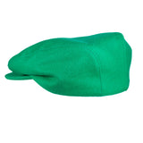 Capas Ivy Melton in Kelly Green Wool Flat Cap