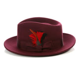 Ferrecci Crushable in Burgundy Australian Wool Fedora