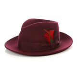 Ferrecci Crushable in Burgundy Australian Wool Fedora