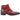 Calf & Suede Three Buckles Monk Chukka Boot in Burgundy #color_ Burgundy