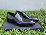 Carrucci Shoes Calfskin Modern Classic Penny Loafer