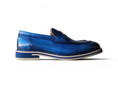 Carrucci Shoes Calfskin Penny Loafer Brown