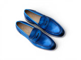 Carrucci Shoes Calfskin Penny Loafer Brown