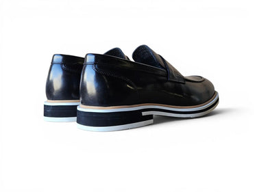 Carrucci Shoes Calfskin Penny Loafer Brown