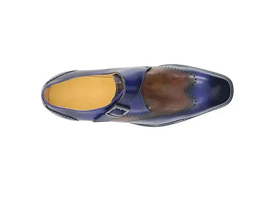 Carrucci Shoes Calfskin Single Monk Strap Loafer