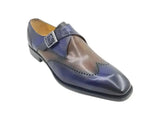 Carrucci Shoes Calfskin Single Monk Strap Loafer