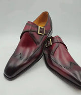 Carrucci Shoes Calfskin Single Monk Strap Loafer