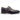 Carrucci Shoes Calfskin Single Monk Strap Loafer in Navy Brown #color_ Navy Brown