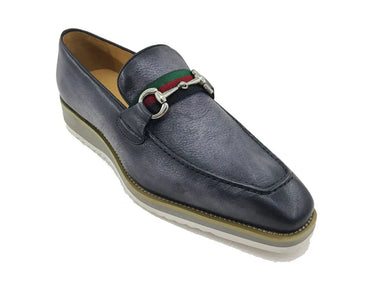 Carrucci Shoes Calfskin Horsebit Slip-On Loafer