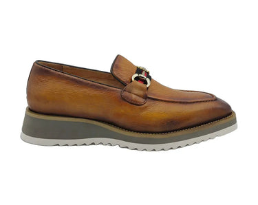 Carrucci Shoes Calfskin Horsebit Slip-On Loafer