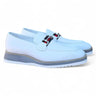 Carrucci Shoes Calfskin Horsebit Slip-On Loafer in White