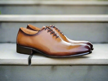 Carrucci Shoes Calfskin Whole Cut Oxford Dress Shoe