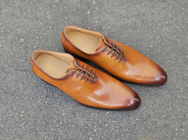 Carrucci Shoes Calfskin Whole Cut Oxford Dress Shoe