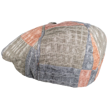 Capas Oxford Patch in Multi Patchwork Italian Cotton Newsboy Cap