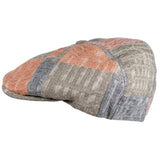 Capas Oxford Patch in Multi Patchwork Italian Cotton Newsboy Cap