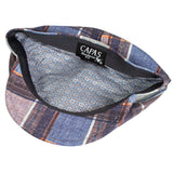 Capas Siena in Multi Check Italian Cotton Newsboy Cap