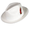 Capas The Untouchable Toyo Straw Center Crease Fedora in White