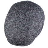 Capas Euro in Grey Herringbone Wool Newsboy Cap