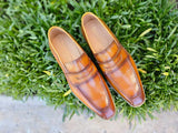 Carrucci Shoes Chic Patina Burnished Penny Loafer