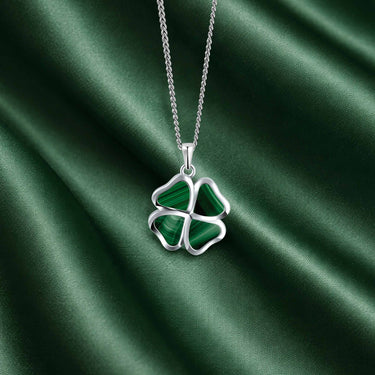 Clover Pendant - Malachite — view 9