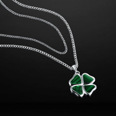 Clover Pendant - Malachite — view 8