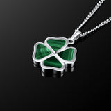 Clover Pendant - Malachite — view 2