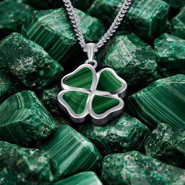 Clover Pendant - Malachite — view 11