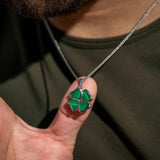 Clover Pendant - Malachite — view 6