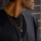 Clover Pendant - 14K Gold Onyx — view 6