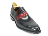 Carrucci Shoes KS479-601 Contrast Penny Loafer in Black