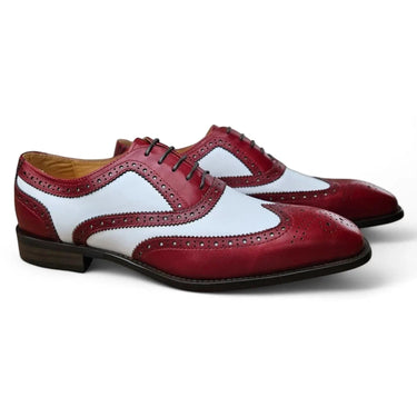 Carrucci Shoes Contrast Two Tone Wingtip Oxford