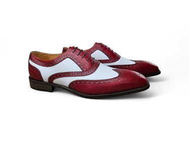 Carrucci Shoes Contrast Two Tone Wingtip Oxford