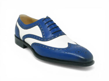 Carrucci Shoes Contrast Two Tone Wingtip Oxford