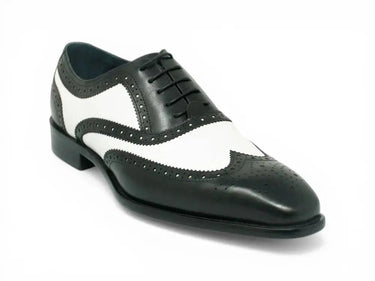 Carrucci Shoes Contrast Two Tone Wingtip Oxford