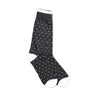 Vannucci Polka Dot Dress Socks Mercerized Cotton, Mid-Calf Length in Black / White #color_ Black / White