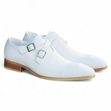 Carrucci Shoes Cross Straps Wholecut Oxford Shoe in White