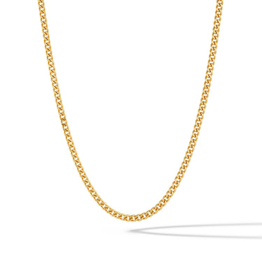 Curb Chain Necklace, 3MM Set - 14K Gold