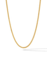 Curb Chain Necklace, 3MM Set - 14K Gold