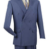 Vinci Blue Regular Fit Double Breasted Suit - DC900-1