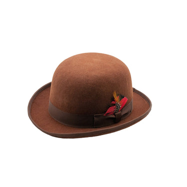 Ferrecci Wool Bowler Hat in Brown