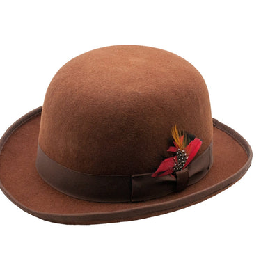 Ferrecci Wool Bowler Hat in Brown