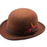 Ferrecci Wool Bowler Hat in Brown