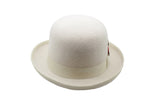 Ferrecci Wool Bowler Hat in Off and White